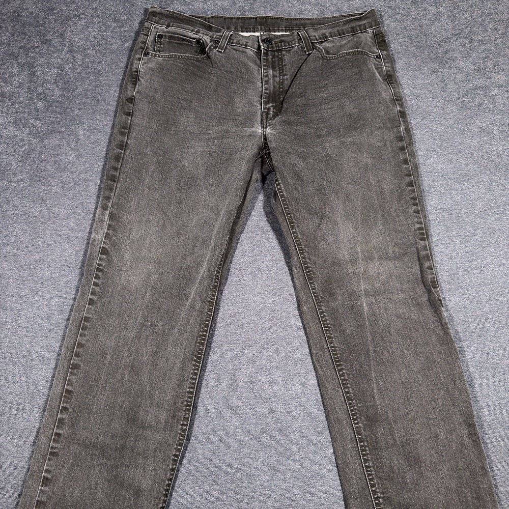 Levis 541 Jeans Men 36x30 Gray Denim Stretch Athletic Fit Tapered Leg Casual